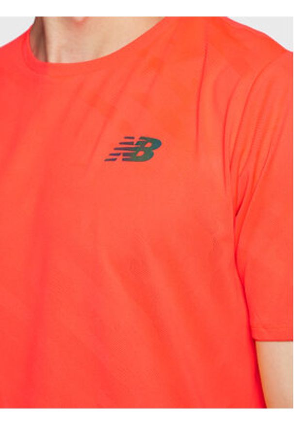 New Balance Koszulka techniczna Speed Jacquard MT23281 Pomarańczowy Athletic Fit. Kolor: pomarańczowy. Materiał: syntetyk