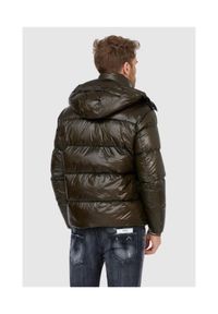 Emporio Armani - EMPORIO ARMANI Ciemnozielona puchowa kurtka męska, Rozmiar 48. Kolor: zielony. Materiał: puch #5