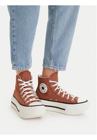 Converse Trampki Chuck Taylor All Star Lift Double Stack Platform Deer A17883C Brązowy. Kolor: brązowy. Materiał: materiał. Obcas: na platformie #2