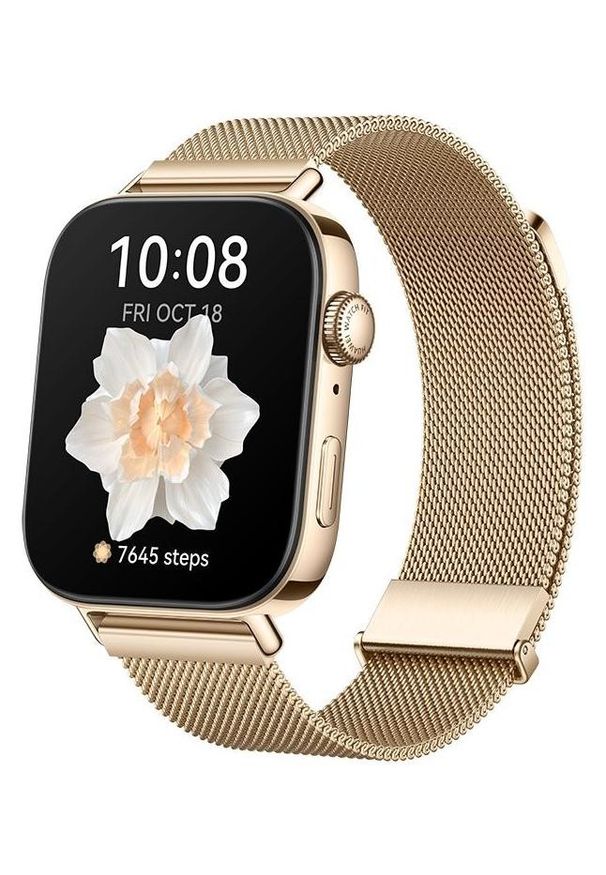 HUAWEI - Huawei Watch Fit 3 Elegant Złoty. Rodzaj zegarka: smartwatch. Kolor: złoty. Styl: wakacyjny, sportowy, elegancki