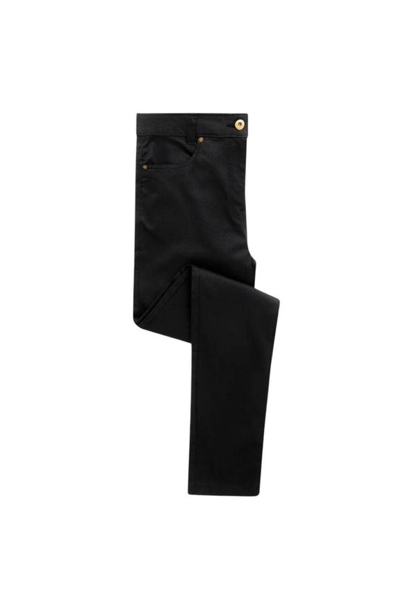 PREMIER - Chinosy Damskie O Wyglądzie Denimu. Kolor: czarny. Materiał: denim. Sezon: lato. Sport: turystyka piesza