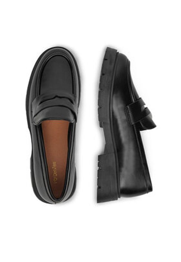 DeeZee Loafersy 8-124-2 Czarny. Kolor: czarny. Materiał: skóra