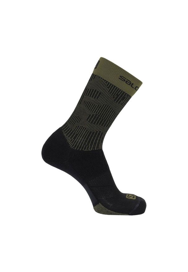 salomon - Skarpety turystyczne dla dorosłych Salomon X Ultra Mid. Kolor: wielokolorowy, czarny, zielony. Materiał: wełna. Sport: bieganie