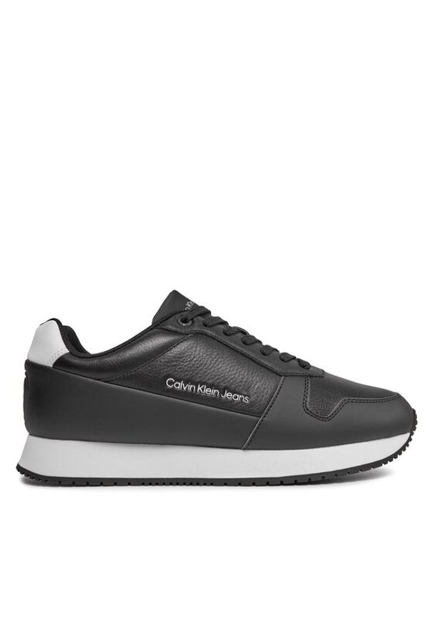 Calvin Klein Jeans Sneakersy Retro Runner Low Lth In Sat YM0YM00863 Czarny. Kolor: czarny. Materiał: skóra