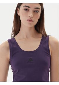 Adidas - adidas Top Essentials Small Logo KB7127 Fioletowy Slim Fit. Kolor: fioletowy. Materiał: bawełna #2