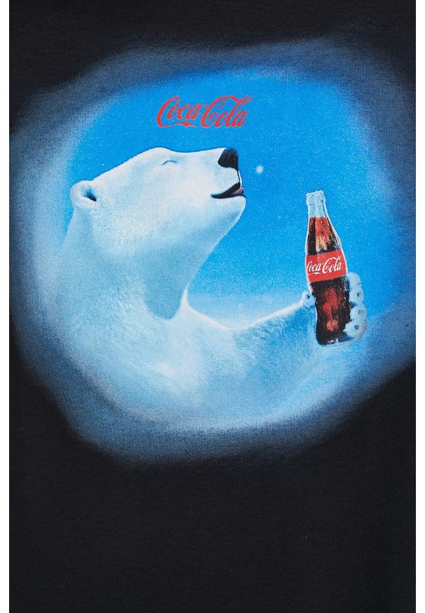 Local Heroes Bluza x Coca Cola męska kolor czarny z nadrukiem. Kolor: czarny. Materiał: materiał. Wzór: nadruk