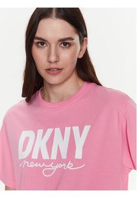 DKNY Sport T-Shirt DP3T9323 Różowy Classic Fit. Kolor: różowy. Materiał: bawełna. Styl: sportowy