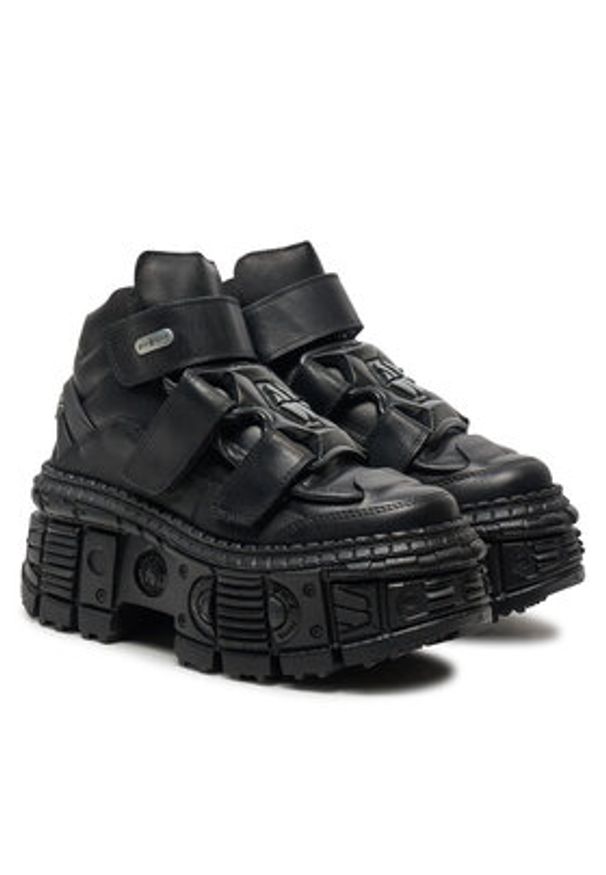 NEW ROCK Sneakersy M-WALL285-S2 Czarny. Kolor: czarny. Materiał: skóra
