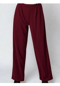 Sinsay - Spodnie wide leg - czerwony. Kolor: czerwony