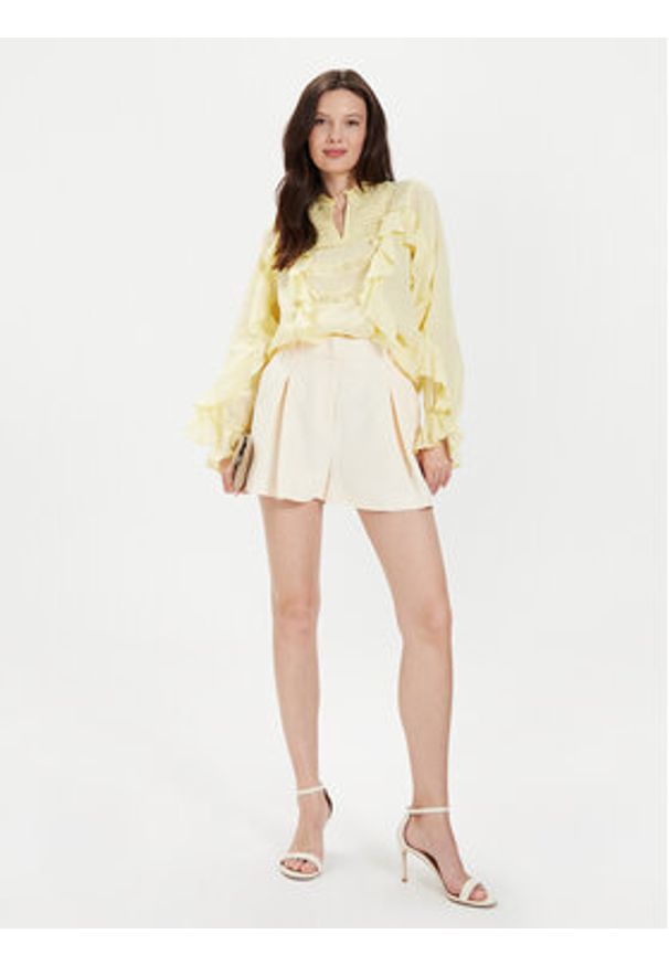 TwinSet - TWINSET Szorty materiałowe 241TT2103 Beżowy Loose Fit. Kolor: beżowy. Materiał: wiskoza