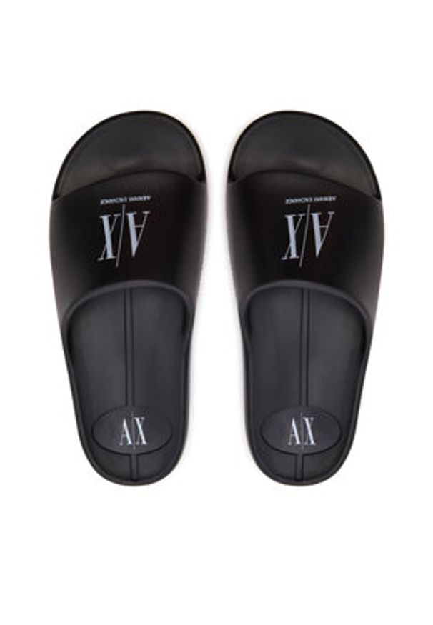 Armani Exchange Klapki XDP038 XV703 S277 Czarny. Kolor: czarny. Materiał: guma