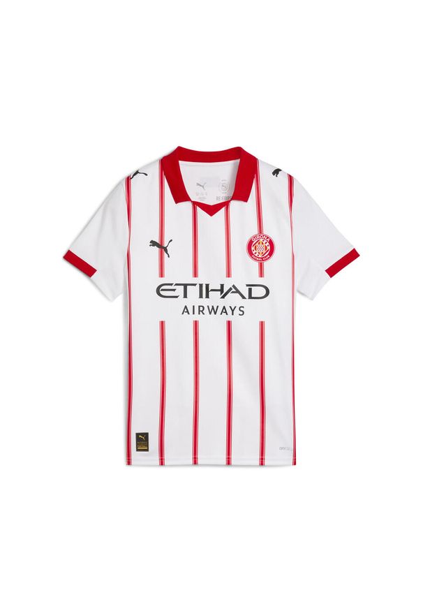 Puma - Młodzieżowa koszulka domowa Girona FC 25/26 PUMA White Red. Kolor: biały, czerwony, wielokolorowy. Sezon: lato