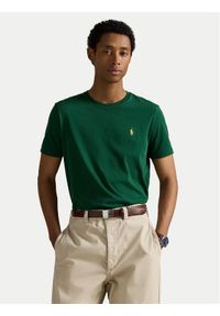 Polo Ralph Lauren T-Shirt 710671438461 Zielony Custom Slim Fit. Typ kołnierza: polo. Kolor: zielony. Materiał: bawełna