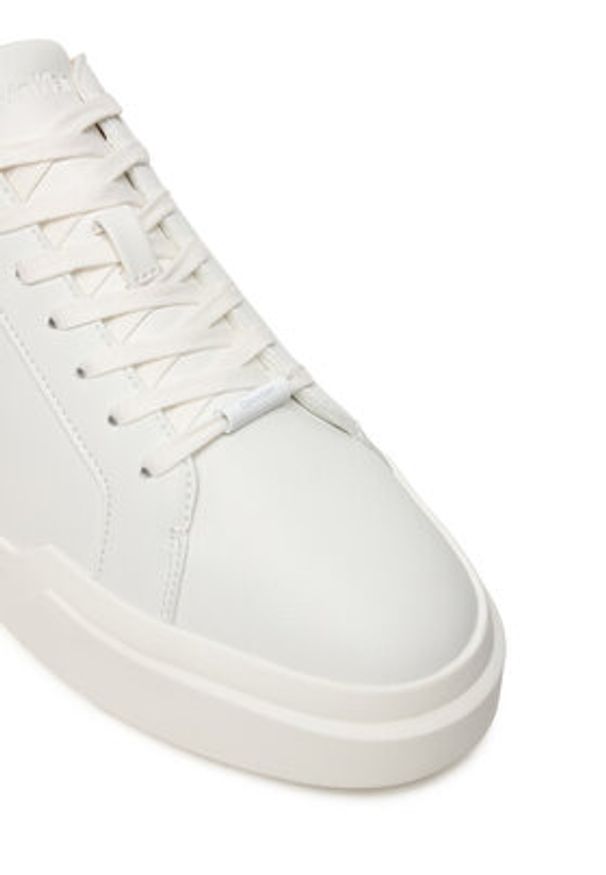Calvin Klein Sneakersy Chunky Cupsole Laceup Clean Lth HM0HM02239 Biały. Kolor: biały. Materiał: skóra