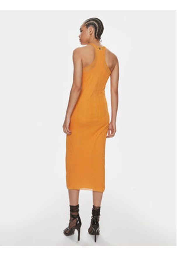 Patrizia Pepe Sukienka koktajlowa 2A2735/K186-R824 Pomarańczowy Slim Fit. Kolor: pomarańczowy. Materiał: wiskoza. Styl: wizytowy