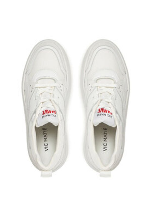 Vic Matié Sneakersy 1G3054D W62BQBT175 Biały. Kolor: biały. Materiał: skóra