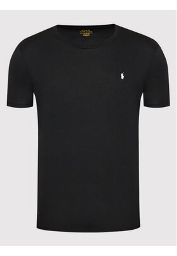 Polo Ralph Lauren T-Shirt Sle 714844756001 Czarny Regular Fit. Typ kołnierza: polo. Kolor: czarny. Materiał: bawełna
