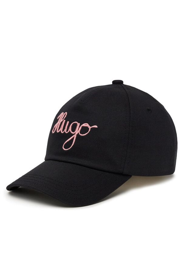 Hugo - HUGO Czapka z daszkiem Cara-PE 50546591 Czarny. Kolor: czarny. Materiał: bawełna, materiał