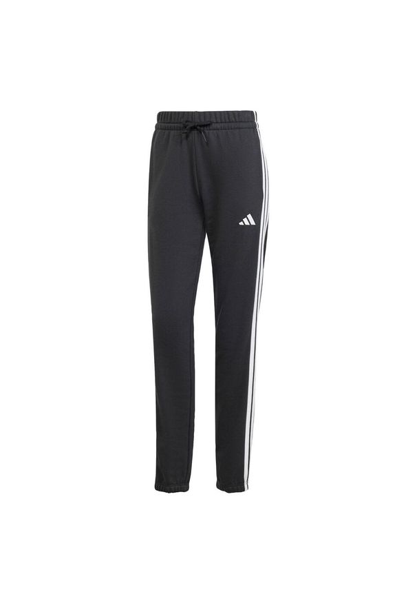 Adidas - Spodnie Essentials 3-Stripes French Terry Cuffed. Kolor: biały, czarny, wielokolorowy. Materiał: materiał. Sport: fitness
