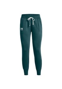 Spodnie dresowe damskie Under Armour Rival Fleece Joggers. Kolor: zielony. Materiał: dresówka