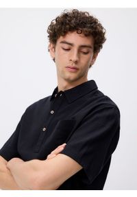 Reserved - Koszula z dodatkiem lnu - czarny. Kolor: czarny. Materiał: len #1