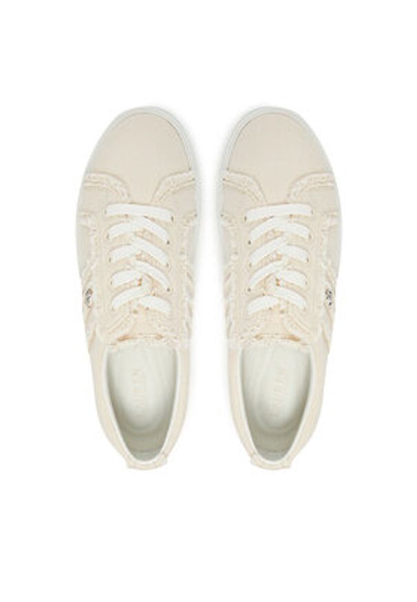 Lauren Ralph Lauren - LAUREN RALPH LAUREN Sneakersy Janson Fray 802967040001 Écru. Materiał: materiał