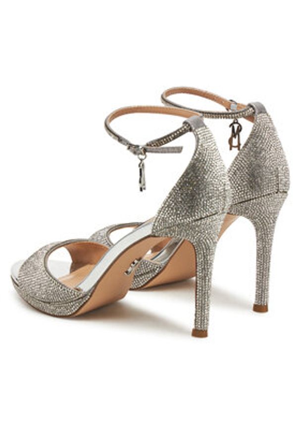 Steve Madden Sandały Evers-R SM11003541 Srebrny. Kolor: srebrny. Materiał: materiał