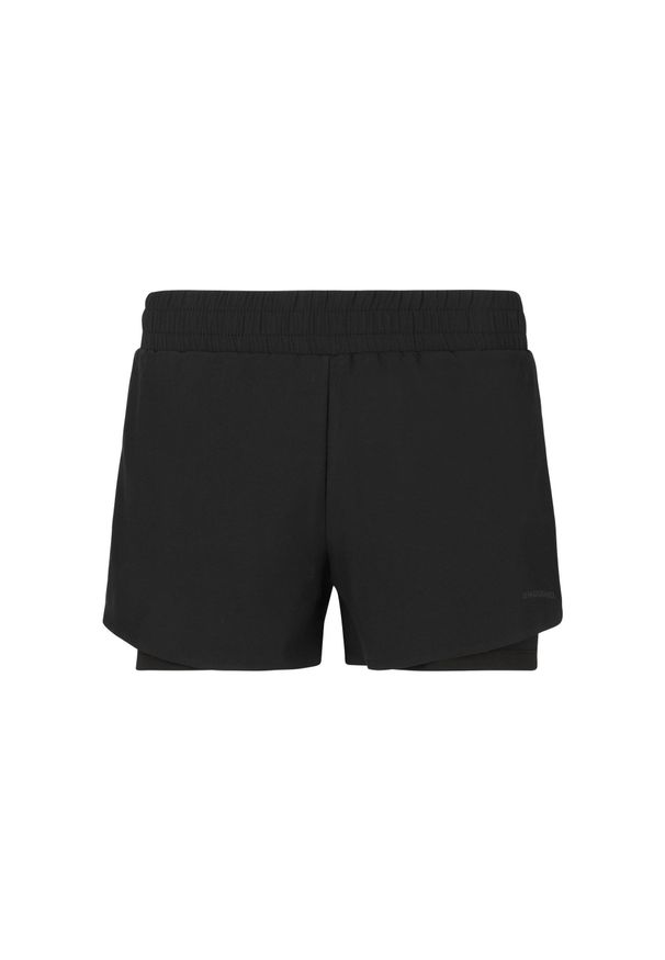 ENDURANCE - Damskie szorty 2 w 1 Endurance Val. Kolor: czarny. Sport: bieganie