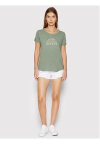 Roxy T-Shirt Oceanaholic ERJZT05354 Zielony Regular Fit. Kolor: zielony. Materiał: bawełna, syntetyk