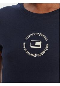 Tommy Jeans T-Shirt DW0DW22273 Granatowy Slim Fit. Kolor: niebieski. Materiał: bawełna #4