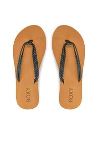 Roxy Japonki ARJL101169 Czarny. Kolor: czarny. Materiał: skóra
