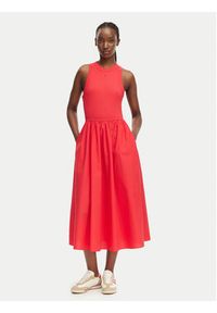 Tommy Jeans Sukienka letnia DW0DW22593 Czerwony Regular Fit. Kolor: czerwony. Materiał: bawełna. Sezon: lato #2
