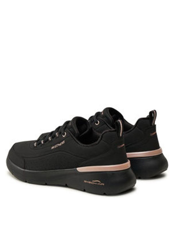 skechers - Skechers Sneakersy 150373/BKRG Czarny. Kolor: czarny. Materiał: skóra
