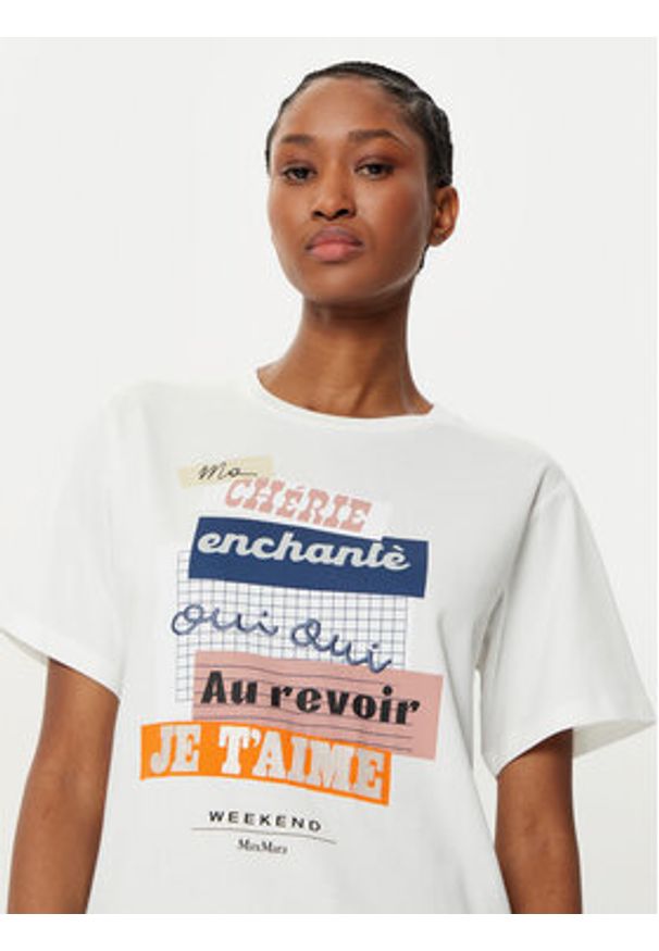 Weekend Max Mara T-Shirt Cabina 2515971041 Biały Regular Fit. Kolor: biały. Materiał: bawełna