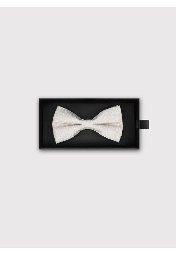 Pako Lorente - PAKO LORENTE – Jedwabna beżowa mucha męska. Okazja: na ślub cywilny, na wesele, na imprezę. Kolor: beżowy. Materiał: jedwab. Styl: elegancki