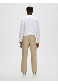 Selected Homme Spodnie materiałowe 16088515 Beżowy Regular Fit. Kolor: beżowy. Materiał: materiał