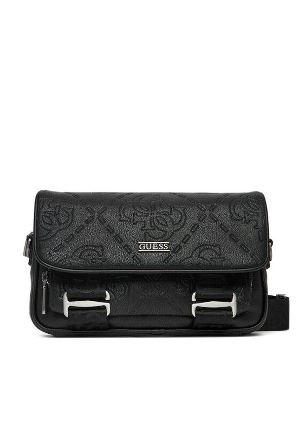 Guess Saszetka HMBOMG P5464 Czarny. Kolor: czarny. Materiał: skóra