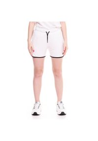 LEONE 1947 APPAREL - Czarno-białe spodenki damskie. Kolor: biały. Materiał: tkanina. Sport: fitness