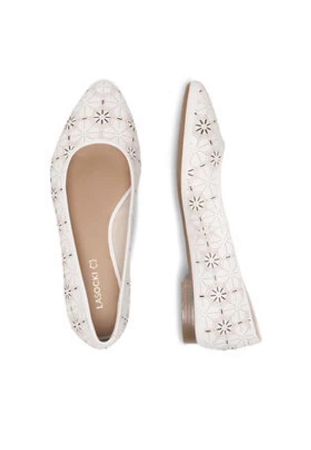 Lasocki Baleriny RST-KAJA-27 Biały. Kolor: biały. Materiał: skóra