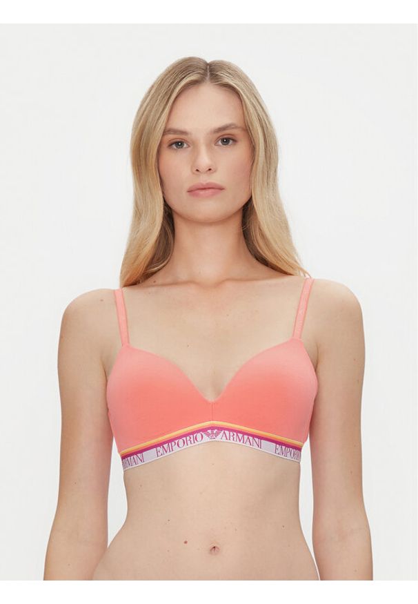 Emporio Armani Underwear Biustonosz braletka EW000442 AF10883 U4024 Różowy. Kolor: różowy. Materiał: bawełna