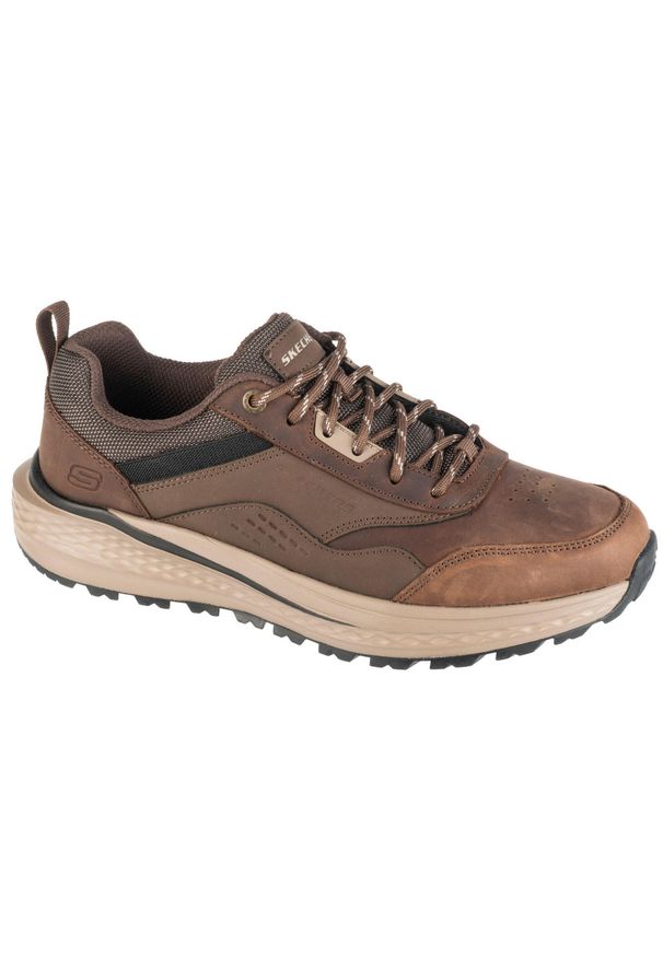 skechers - Buty sportowe Sneakersy męskie, Slade Ultra - Peralto. Kolor: brązowy. Materiał: materiał, skóra, syntetyk. Sport: turystyka piesza
