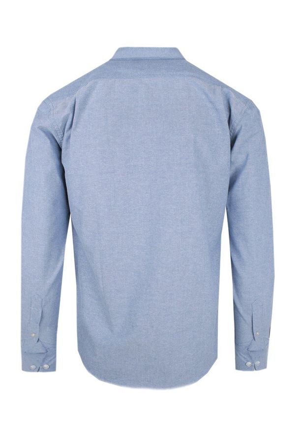 Koszula Weekendowa - Pako Jeans - Lekko Taliowana - Błękit, Na Stójce. Okazja: na co dzień. Typ kołnierza: kołnierzyk stójkowy. Kolor: niebieski. Materiał: bawełna. Styl: casual