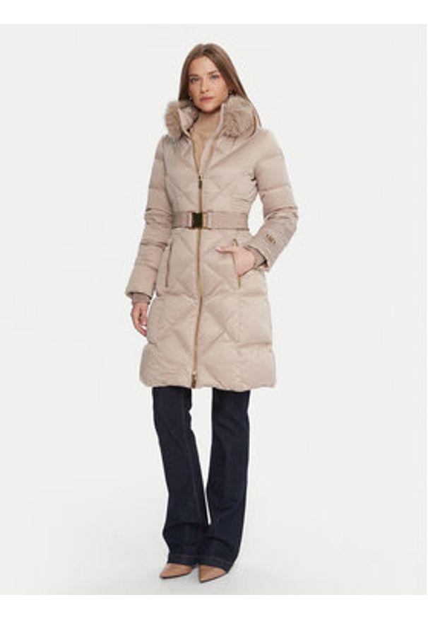 Marciano Guess Płaszcz zimowy 5BGL38 7374A Écru Regular Fit. Materiał: syntetyk. Sezon: zima