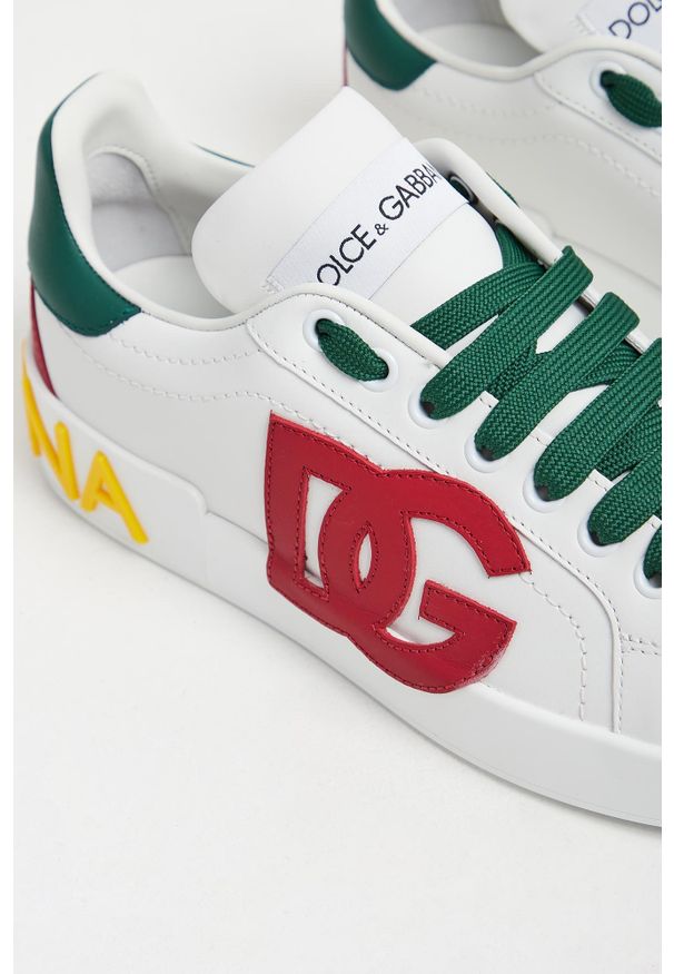 Dolce & Gabbana - Sneakersy damskie skórzane DOLCE & GABBANA. Materiał: skóra