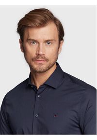 TOMMY HILFIGER - Tommy Hilfiger Koszula MW0MW25040 Granatowy Slim Fit. Kolor: niebieski. Materiał: bawełna