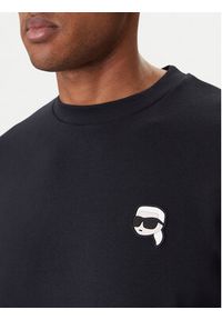 Karl Lagerfeld - KARL LAGERFELD Bluza 705710 561900 Granatowy Regular Fit. Typ kołnierza: dekolt w karo. Kolor: niebieski. Materiał: bawełna #3