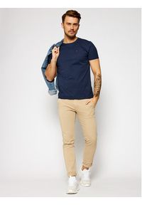 Tommy Jeans T-Shirt DM0DM04411 Granatowy Regular Fit. Kolor: niebieski. Materiał: bawełna