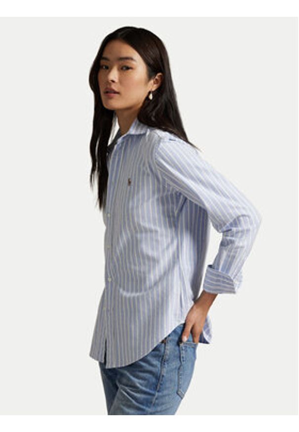 Polo Ralph Lauren Koszula 211891377004 Niebieski Regular Fit. Typ kołnierza: polo. Kolor: niebieski. Materiał: bawełna