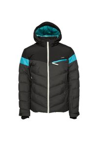 GLOMEX - Kurtka narciarska Loap Oridior męska, ciemnoszara, L. Kolor: szary, niebieski, wielokolorowy. Sezon: zima. Sport: narciarstwo #1
