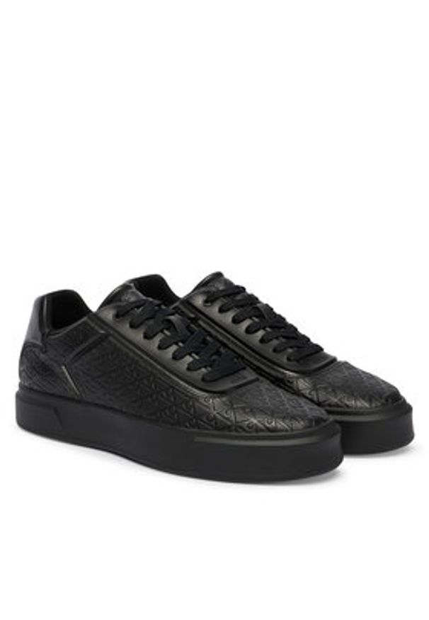 Calvin Klein Sneakersy Beasket Cup Oxf Lup Hf Aop Lth HM0HM02132 Czarny. Kolor: czarny. Materiał: skóra